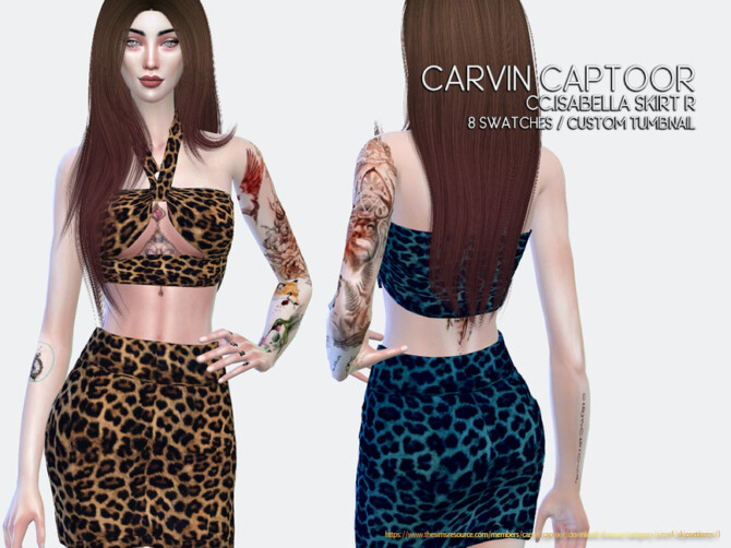 Sims 4 Isabella Skirt R by carvin captoor at TSR