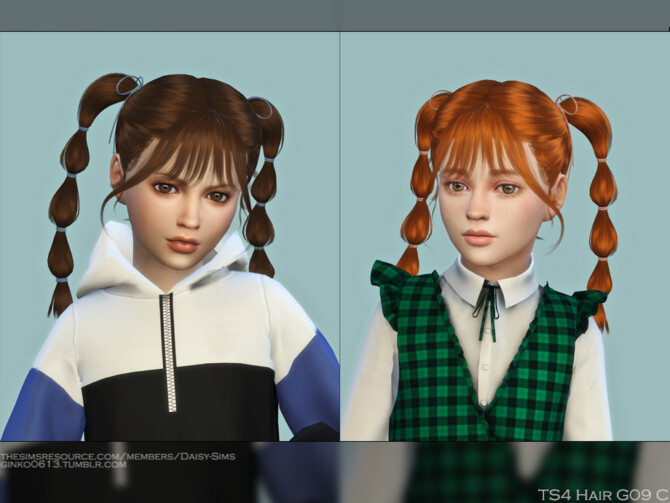 Sims 4 Child Hair G31C bubble braids by Daisy Sims at TSR
