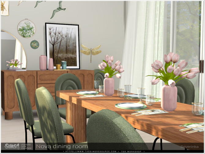 Sims 4 Nova dining room by Severinka at TSR