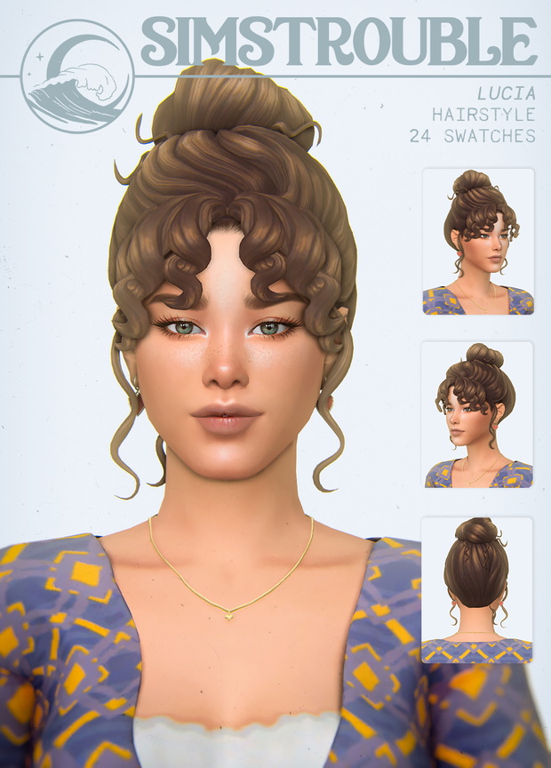 Sims 4 LUCIA hair at SimsTrouble