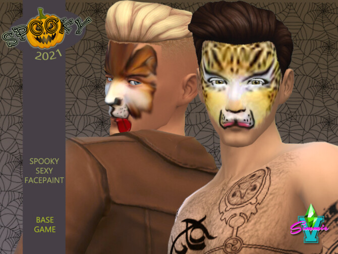 Sims 4 Spooky Face Paint by SimmieV at TSR