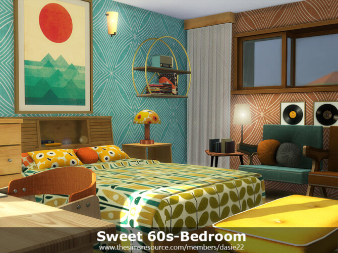 Sims 4 Sweet 60s Bedroom by dasie2 at TSR