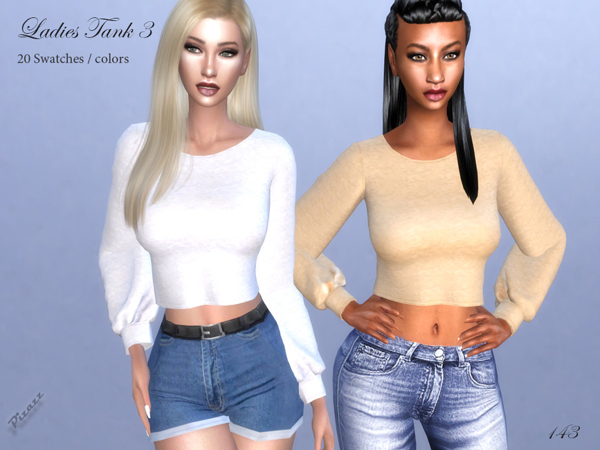 Ladies Tank 3 by pizazz at TSR » Sims 4 Updates