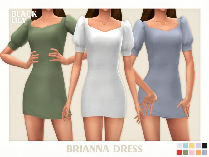 Sims 4 Brianna Dress by Black Lily at TSR