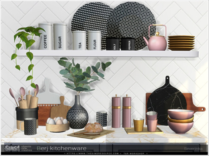 Sims 4 Berj kitchenware by Severinka  at TSR