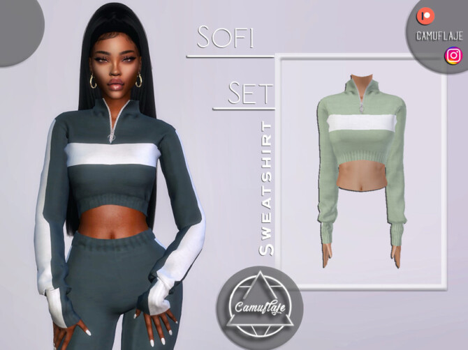 Sofi Set - Sweatshirt by Camuflaje at TSR » Sims 4 Updates