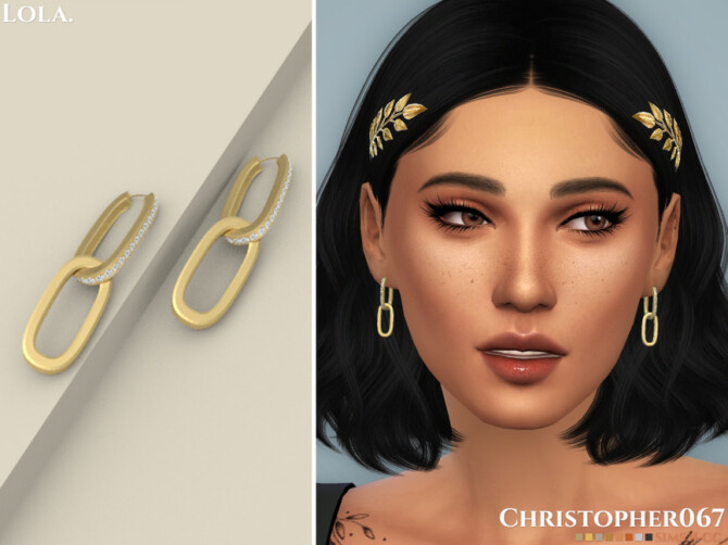 Sims 4 Lola Earrings by Christopher067 at TSR