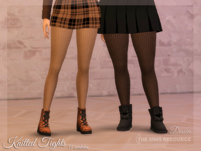 Sims 4 Knitted Tights by Dissia at TSR