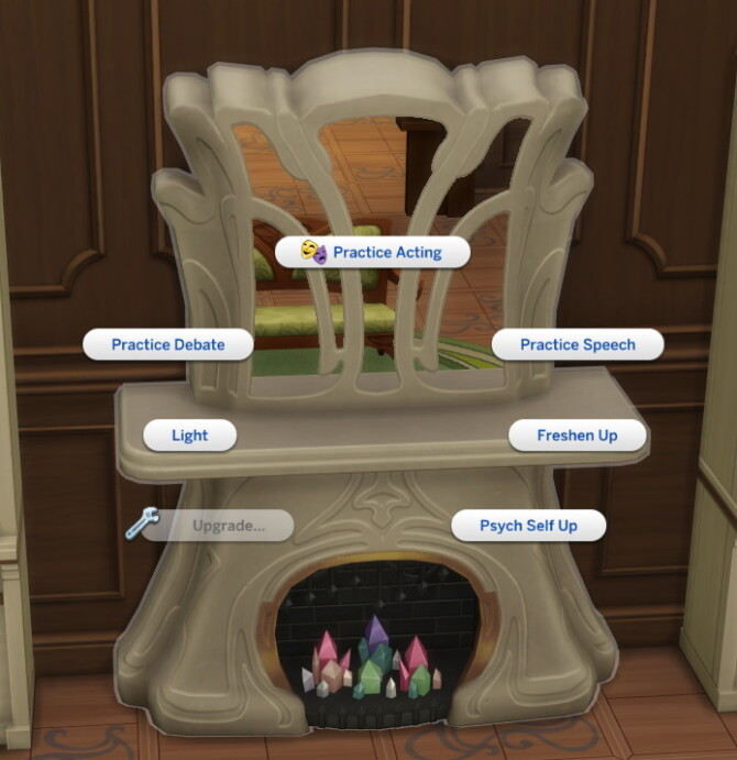 Sims 4 Multi Purpose Furniture: Fireplace/Mirrors by Ilex at Mod The Sims 4