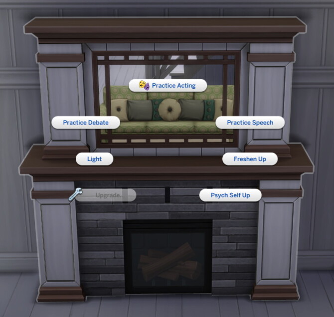 Sims 4 Multi Purpose Furniture: Fireplace/Mirrors by Ilex at Mod The Sims 4