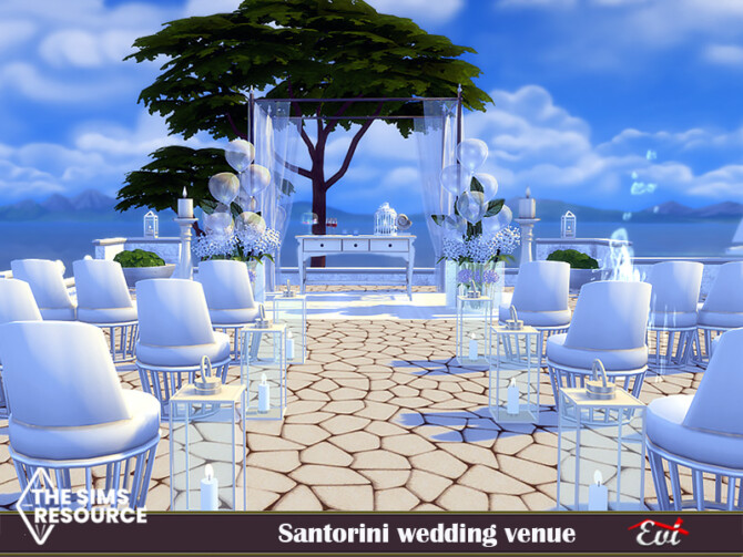 Sims 4 Santorini Wedding Venue by evi at TSR