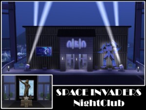 Space Invaders Nightclub by youlie25 at Mod The Sims 4