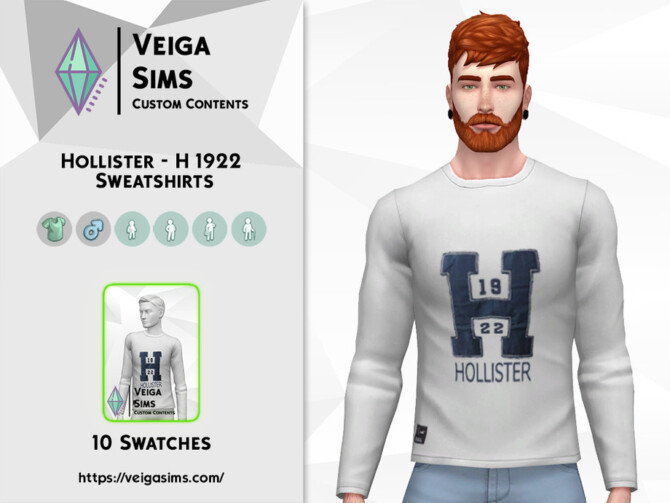 Sims 4 1922 Sweatshirts by David Mtv at TSR