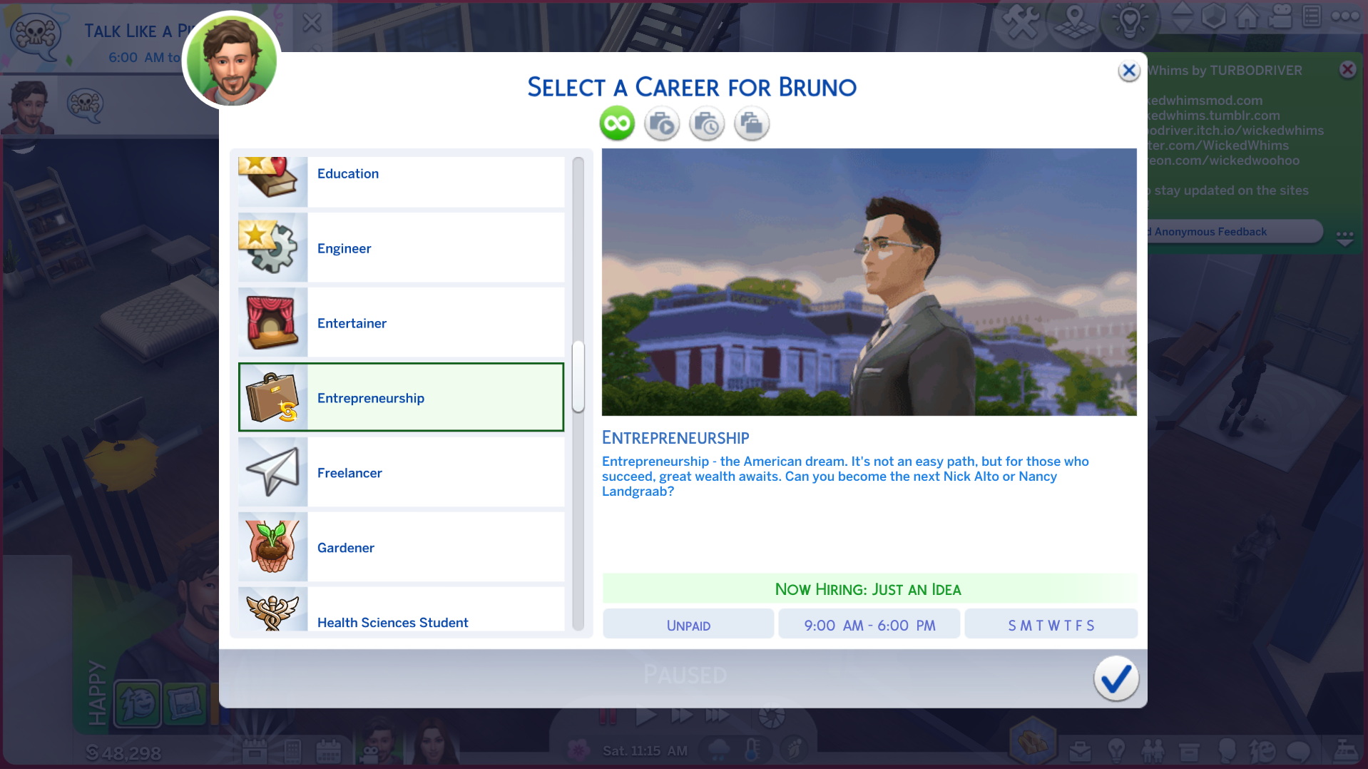 Entrepreneur Career by VaughanHD at Mod The Sims 4 » Sims 4 Updates