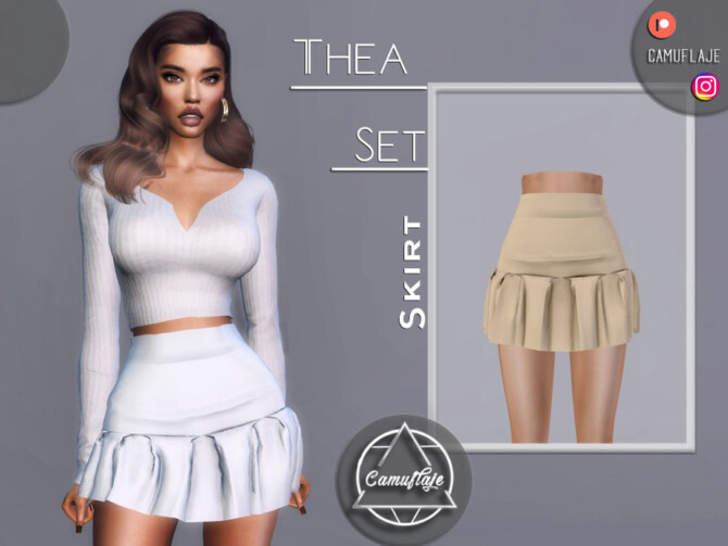 Sims 4 Thea Set   Skirt by Camuflaje at TSR