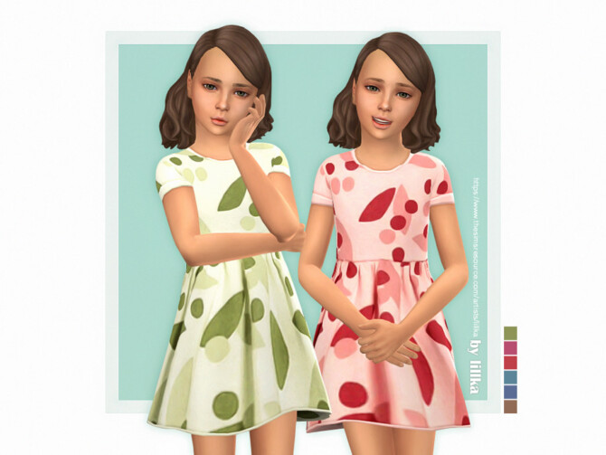 Sims 4 Zala Dress by lillka at TSR