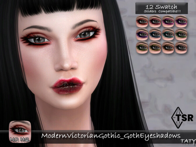 Sims 4 Modern VictorianGothic   Goth Eyeshadow by tatygagg at TSR