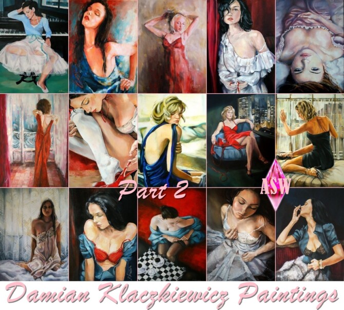 Sims 4 Damian Klaczkiewicz Paintings at Annett’s Sims 4 Welt