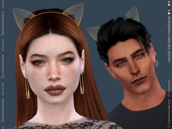 Sims 4 Lovely Cat Ears headband by sugar owl at TSR