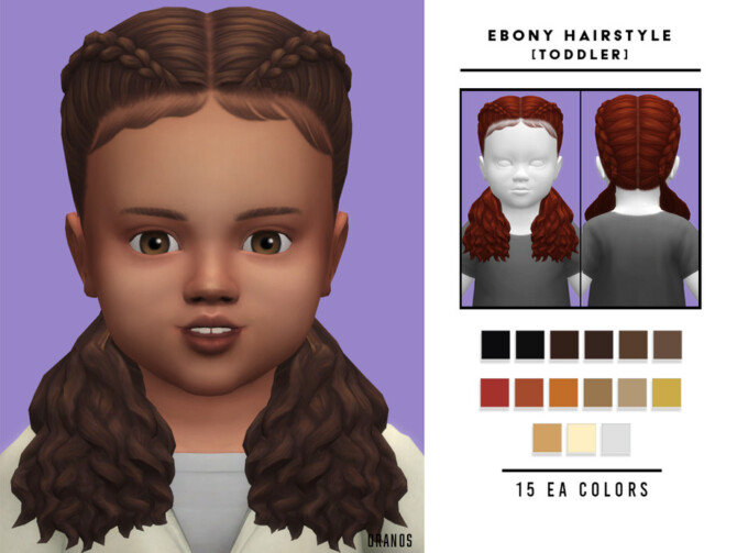 Sims 4 Ebony Hairstyle Toddler by OranosTR at TSR