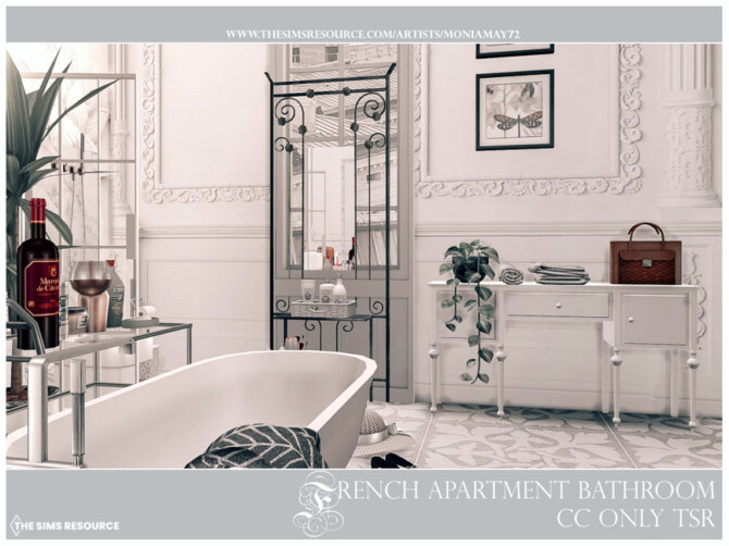 Sims 4 French Apartment Bathroom by Moniamay72 at TSR