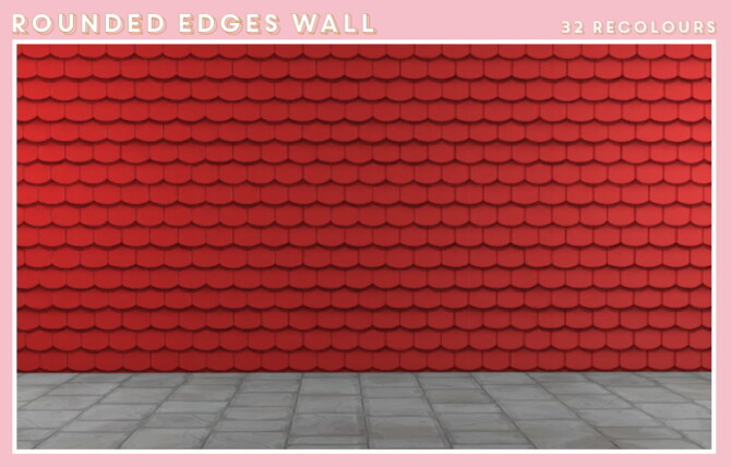 Sims 4 Rounded Edges Wall at Midnightskysims