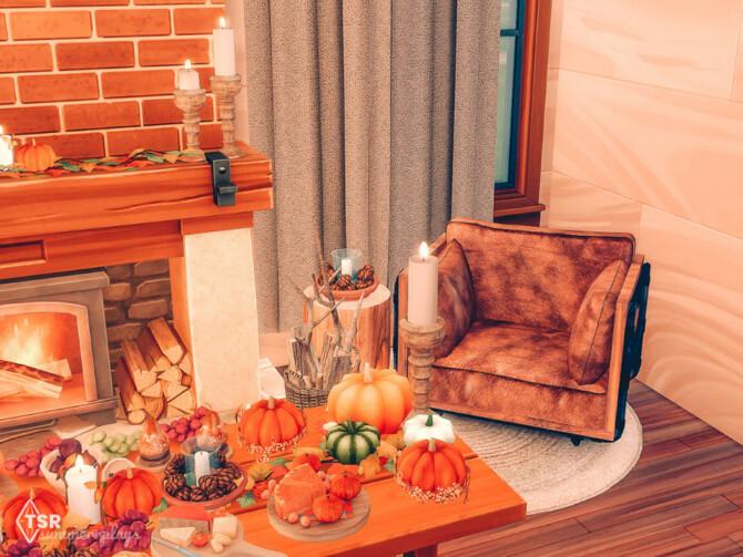 Sims 4 Thanksgiving Dinner Room by Summerr Plays at TSR