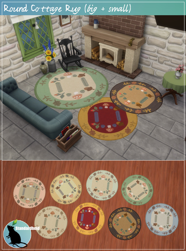 Sims 4 Round Cottage Rug at Standardheld