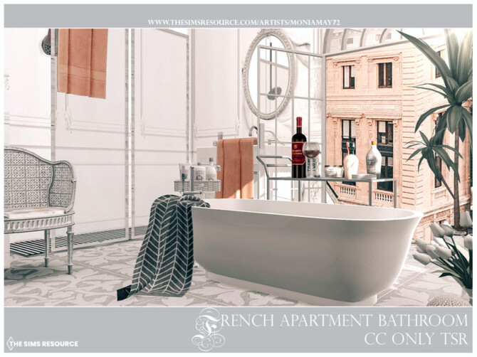 Sims 4 French Apartment Bathroom by Moniamay72 at TSR