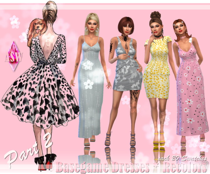 Sims 4 Basegame Dresses Part 2 at Annett’s Sims 4 Welt