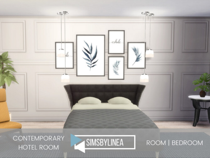 Sims 4 Contemporary Hotel Room by SIMSBYLINEA at TSR