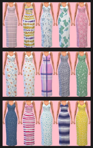 Basegame Dresses Part 2 at Annett’s Sims 4 Welt » Sims 4 Updates