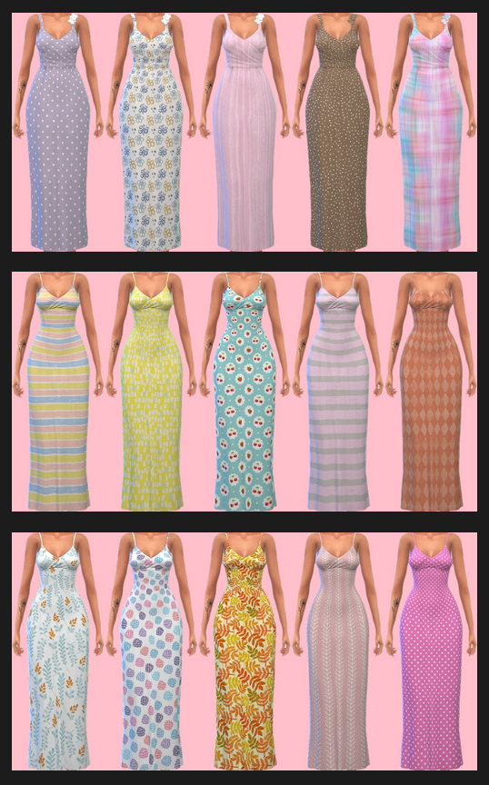 Sims 4 Basegame Dresses Part 2 at Annett’s Sims 4 Welt