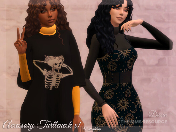 Sims 4 Accessory Turtleneck v1 by Dissia at TSR