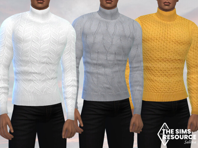 Sims 4 Men TurtleNeck Sweater by Saliwa at TSR