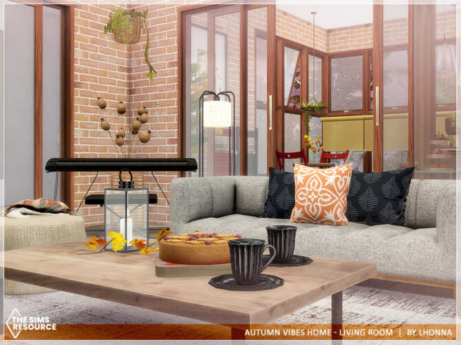 Sims 4 Autumn Vibes Home   Living Room by Lhonna at TSR