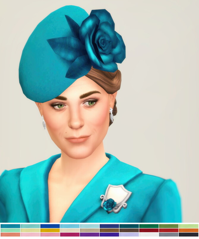 Sims 4 Duchess of Hat XIII (30 colors) at Rusty Nail