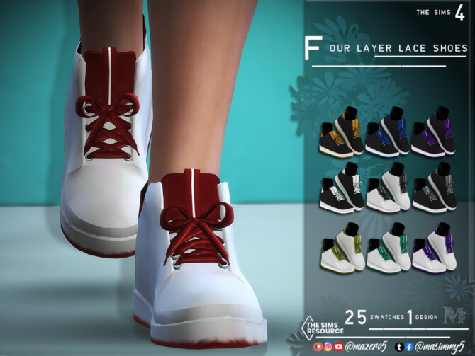 Sims 4 Four Layer Lace Shoes by Mazero5 at TSR