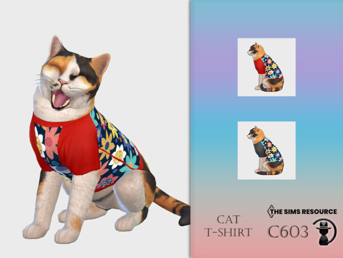 Sims 4 Cat T shirt C603 by turksimmer at TSR