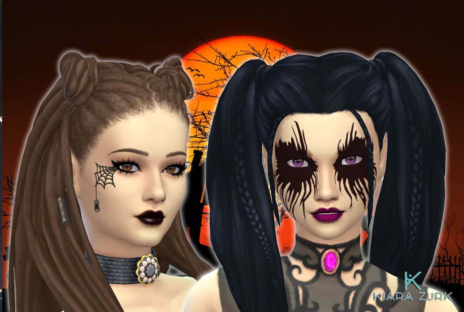 The Sims Resource - TRAD GOTH Makeup (FACEPAINT)