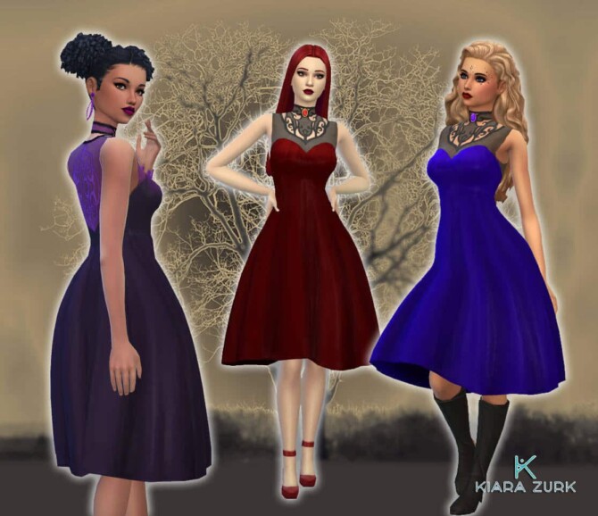 Sims 4 Agatha Dress at My Stuff Origin