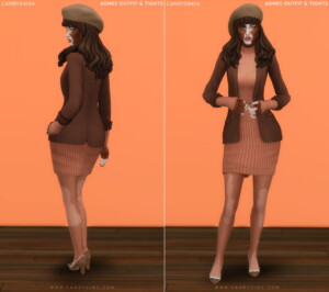AGNES OUTFIT & TIGHTS at Candy Sims 4