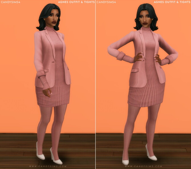 Sims 4 AGNES OUTFIT & TIGHTS at Candy Sims 4