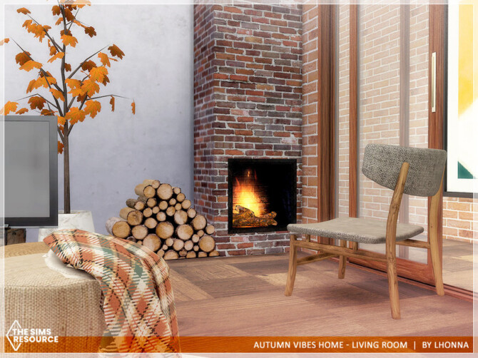 Sims 4 Autumn Vibes Home   Living Room by Lhonna at TSR