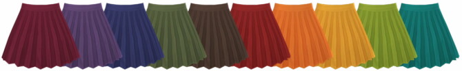 Sims 4 Sour Candy Pleated Skirt at Trillyke