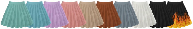 Sims 4 Sour Candy Pleated Skirt at Trillyke