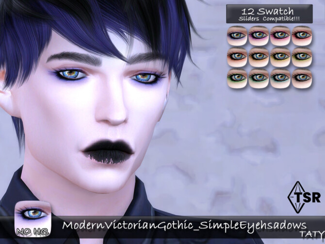 Sims 4 Modern Victorian Gothic  Simple Eyeshadow by tatygagg at TSR