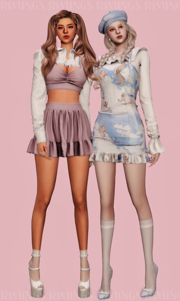 Sims 4 Kawaii Dress SET at RIMINGs