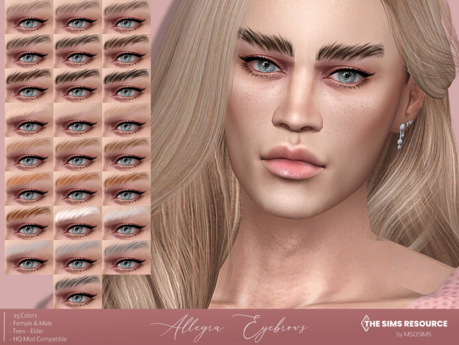 Sims 4 Allegra Eyebrows  by MSQSIMS at TSR