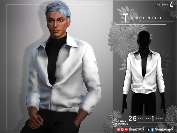 Sims 4 Tucked In Polo by Mazero5 at TSR